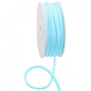 Stitched elastisch Ibiza koord Light turquoise blue